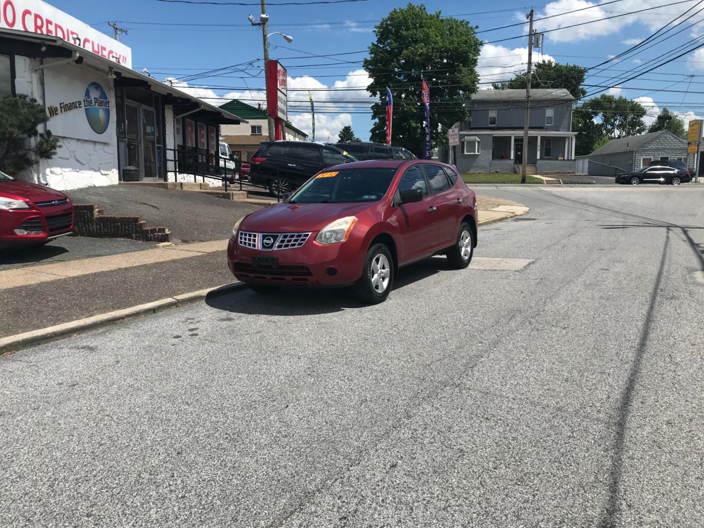 2010 Red /Gray Nissan Rogue S (JN8AS5MV0AW) with an 2.5 V4 engine, Automatic transmission, located at 577 Chester Pike, Prospect Park, PA, 19076, (610) 237-1015, 39.886154, -75.302338 - Photo#1